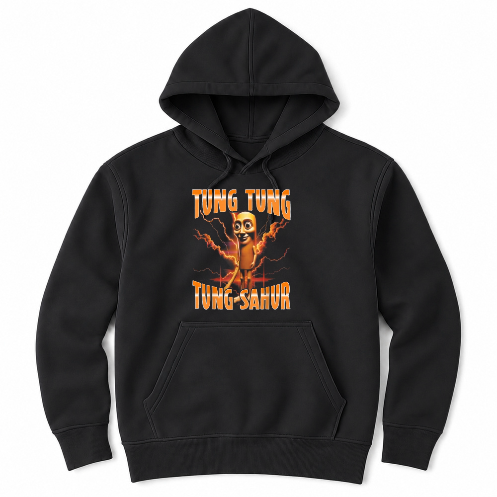 Product Surreal Italian Brainrot Meme Tung Tung Tung Sahur Unisex Hoodie