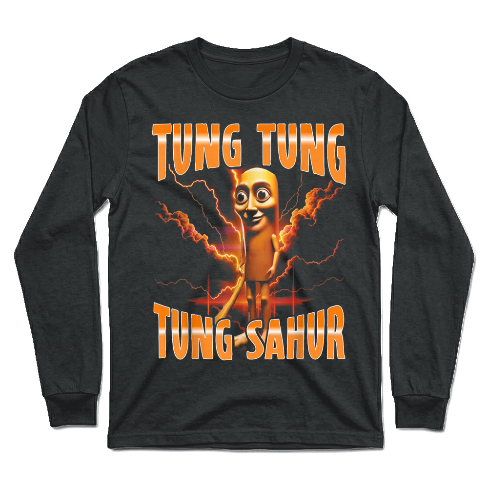 Product Surreal Italian Brainrot Meme Tung Tung Tung Sahur Unisex Longsleeve