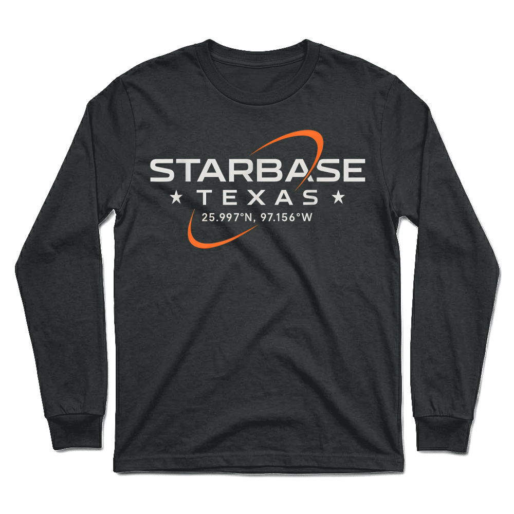Product Texas Coordinates Shirt Boca Chica Starbase Minimal Science T Shirt Unisex Longsleeve