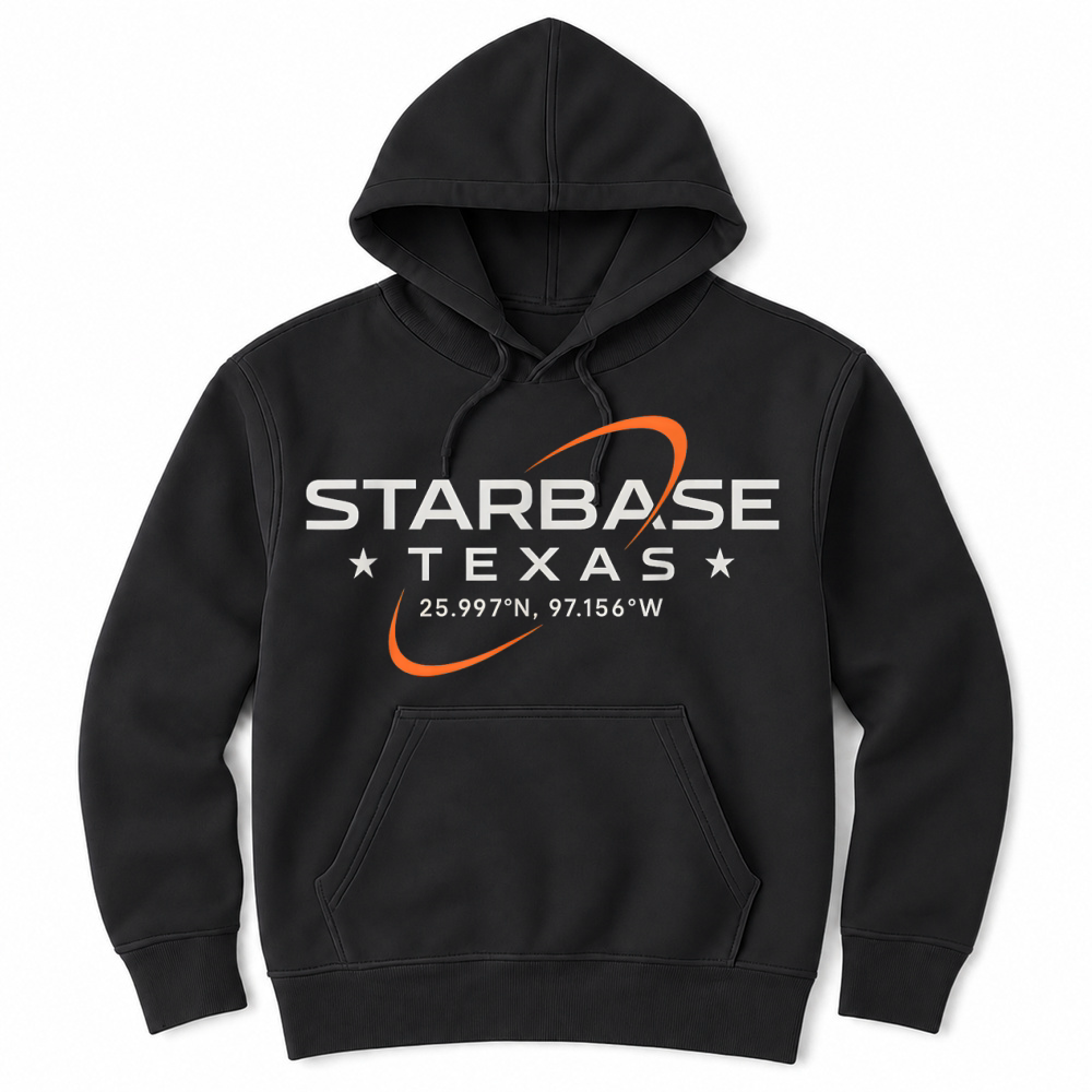 Product Texas Coordinates Shirt Boca Chica Starbase Minimal Science T Shirt Unisex Hoodie