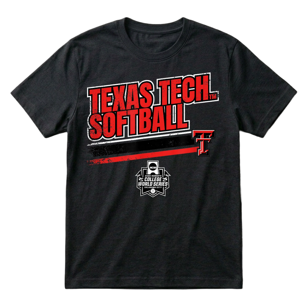 Product Texas Tech Softball   Women's College World Series Stripe T Shirt T-Shirt
