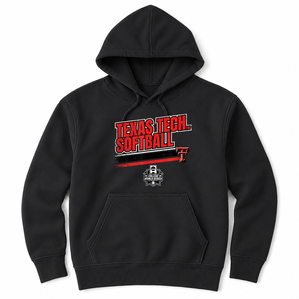 Product Texas Tech Softball   Women's College World Series Stripe T Shirt Unisex Hoodie