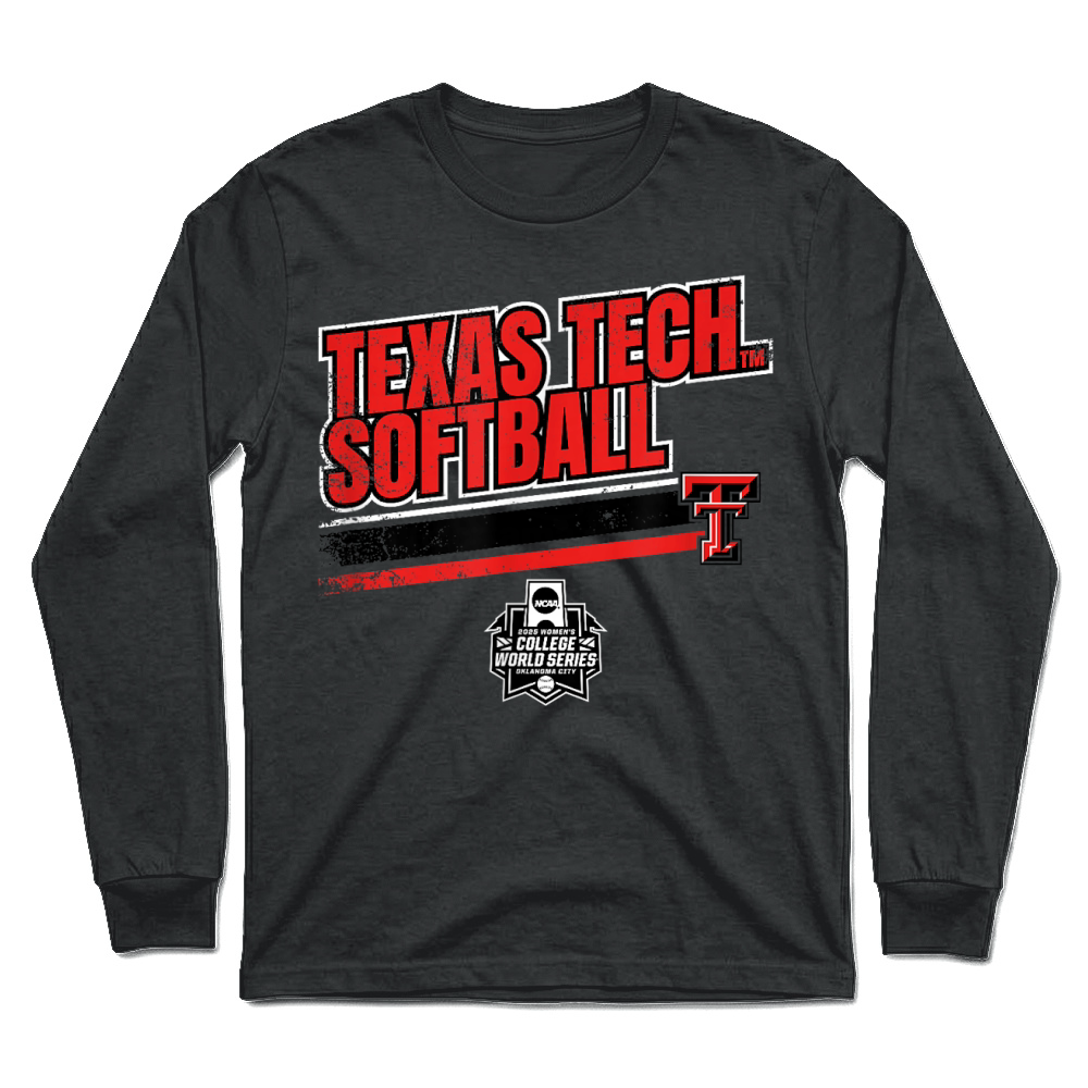 Product Texas Tech Softball   Women's College World Series Stripe T Shirt Unisex Longsleeve