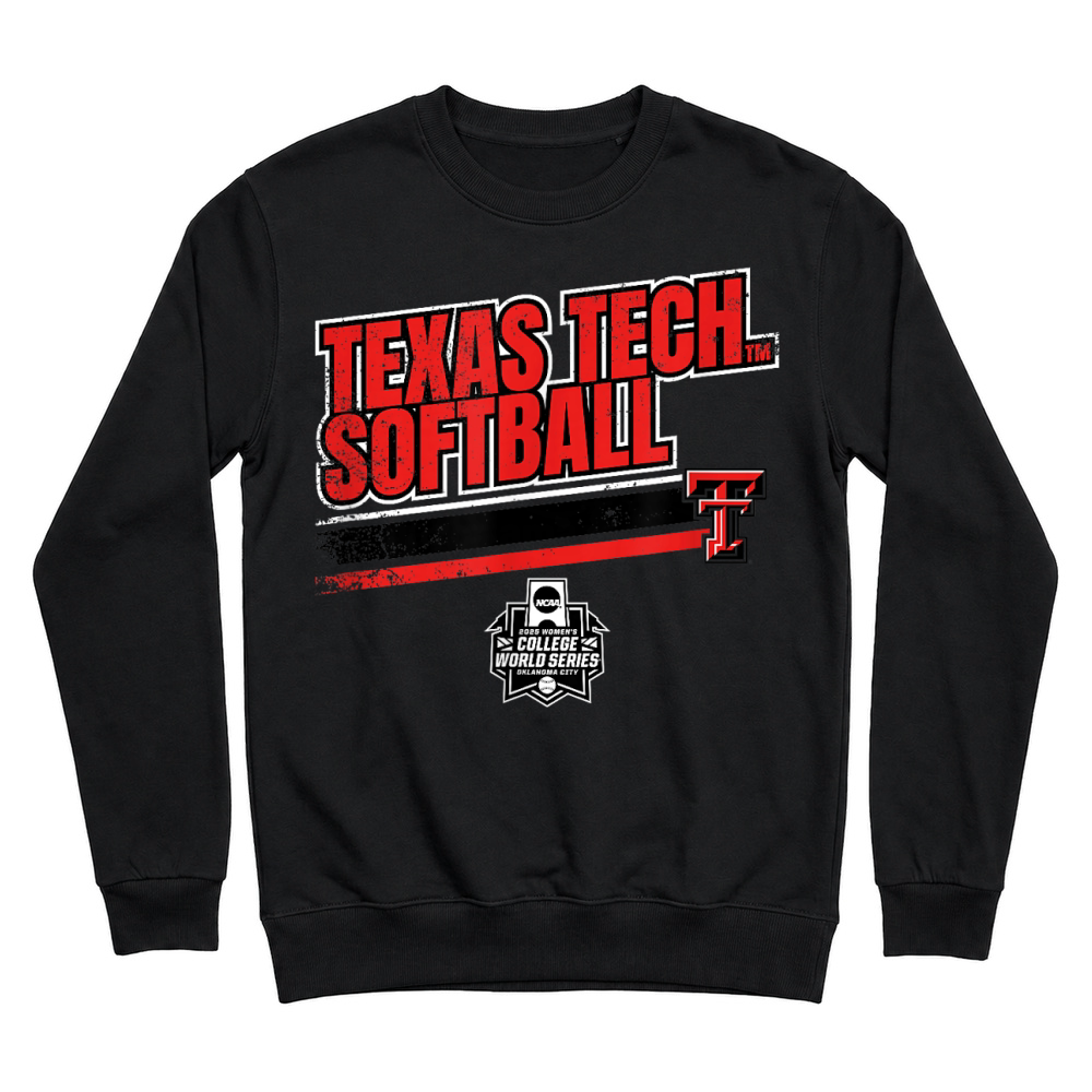 Product Texas Tech Softball   Women's College World Series Stripe T Shirt Unisex Sweatshirt