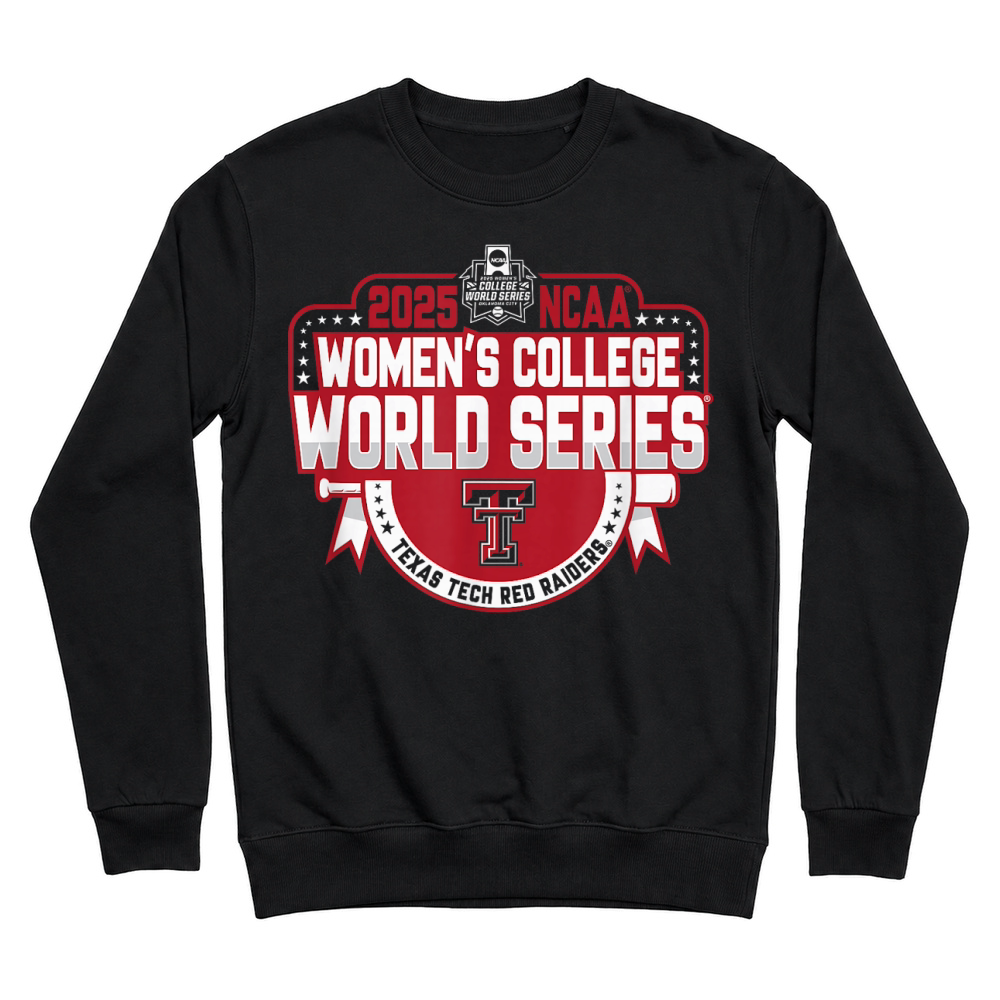 Product Texas Tech Red Raiders WCWS 2025 Softball Icon Black T Shirt Unisex Sweatshirt
