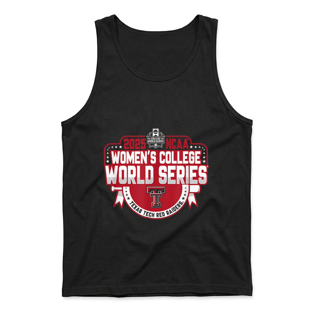 Product Texas Tech Red Raiders WCWS 2025 Softball Icon Black T Shirt Tank Top
