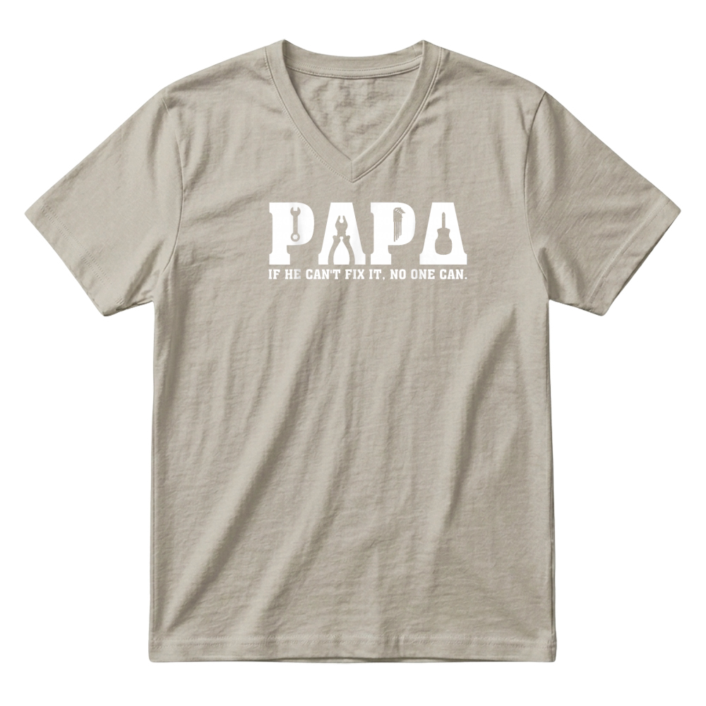 Product Vintage Papa If He Can't Fix It No One Can Father's Day T Shirt V-Neck T-shirt
