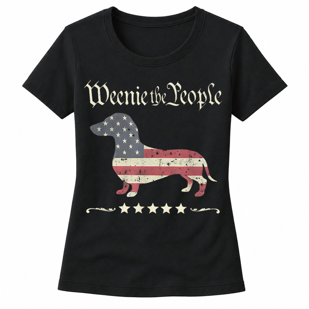 Product Weenie the People Dachshund 4th of July T Shirt Women's T-shirts