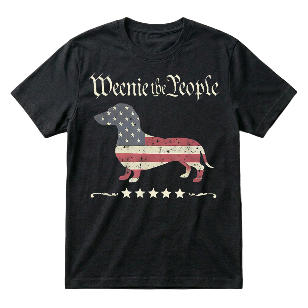 Product Weenie the People Dachshund 4th of July T Shirt T-Shirt