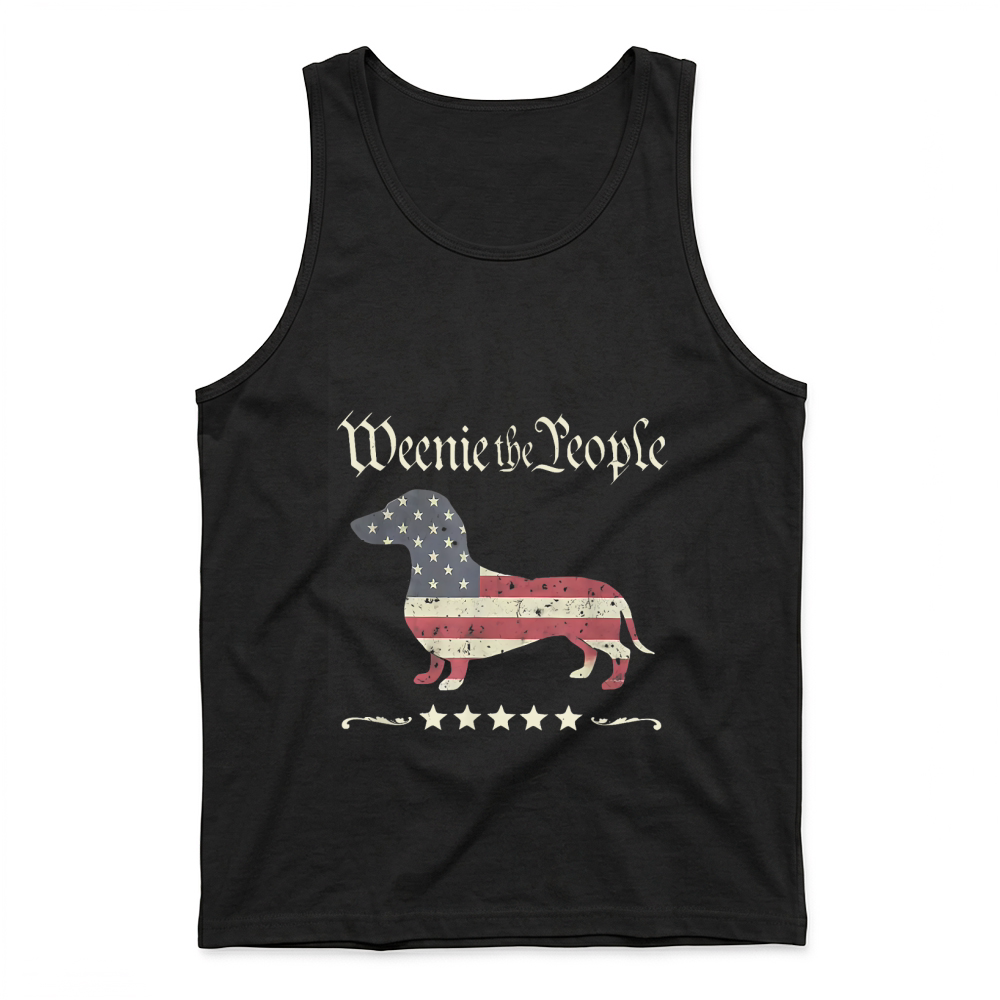 Product Weenie the People Dachshund 4th of July T Shirt Tank Top