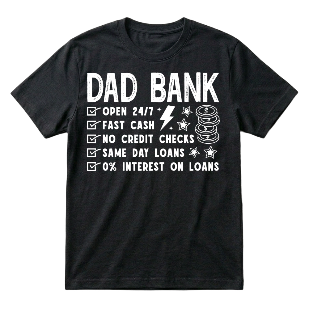 Product Dad Bank Funny Dad Fathers Day T-Shirt