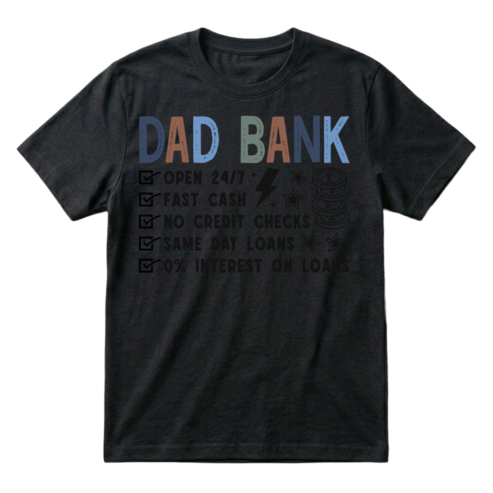 Product Dad Bank Funny Dad Retro Fathers Day T-Shirt