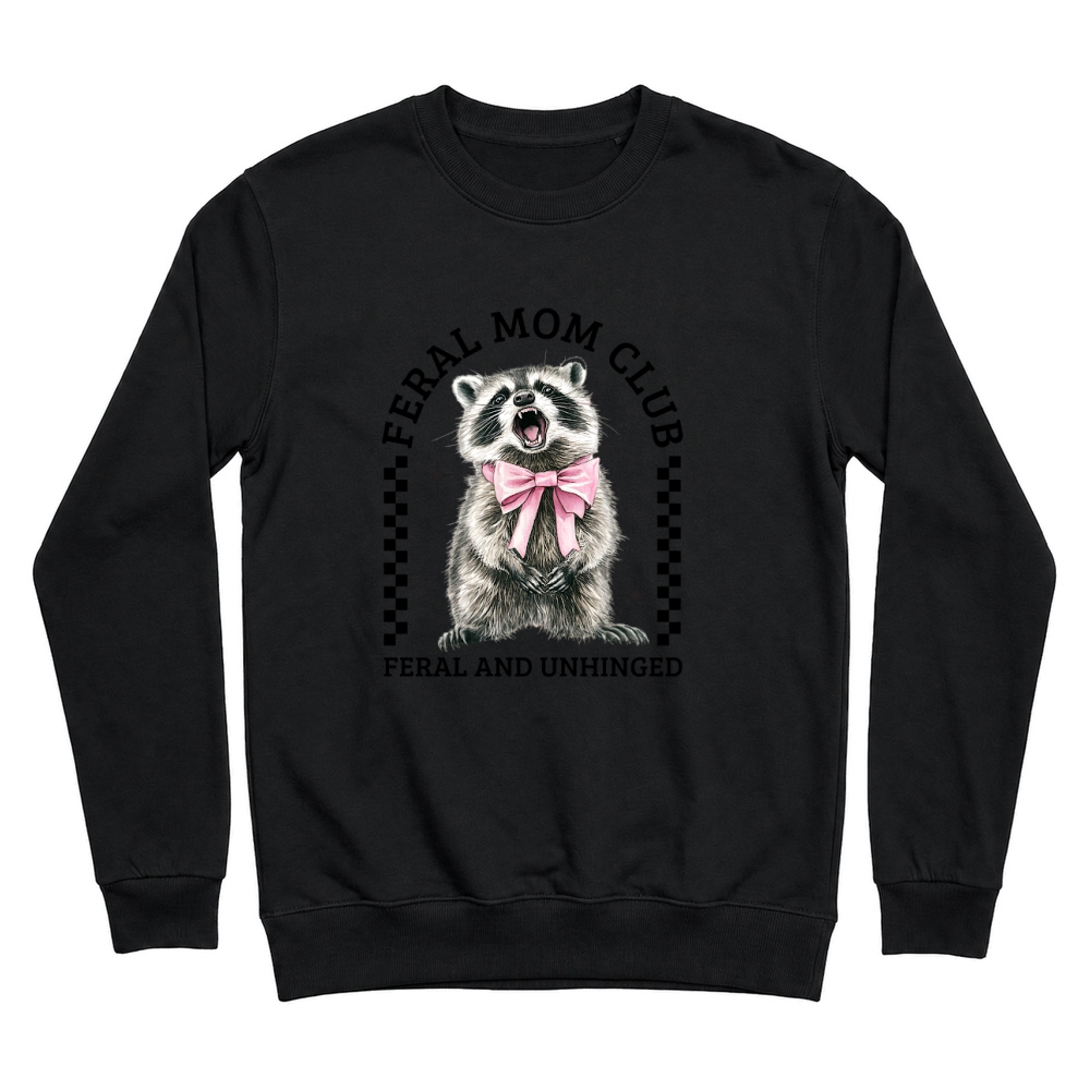 Product Feral Mom Club Funny Mother Day Racoon Unisex Sweatshirt