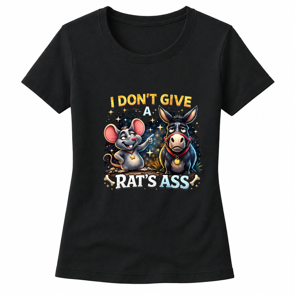 Product I Don't Give a Rats Ass Funny Donkey Women's T-shirts