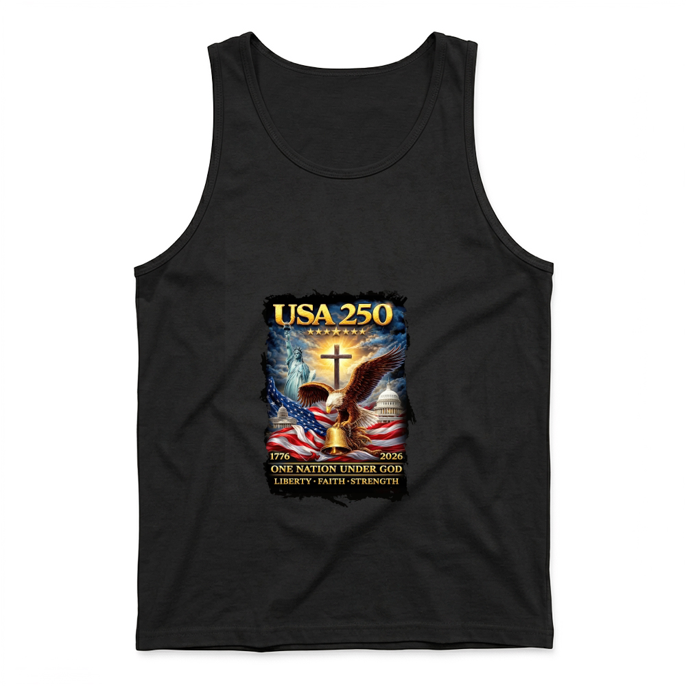 Product USA 250 One Nation Under God 1776 2026 Tank Top
