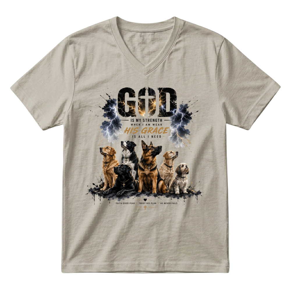 Product God’s Grace is All I Need V-Neck T-shirt