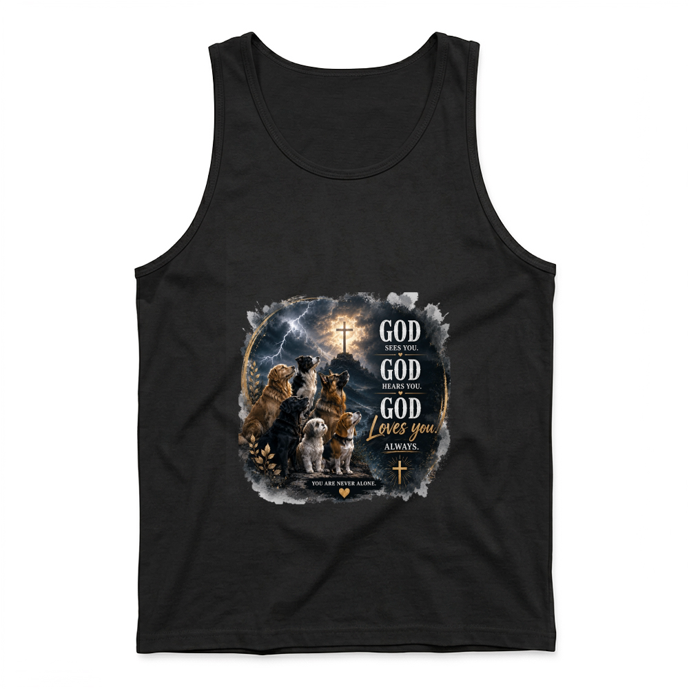 Product God Sees You Hears You Loves You Tank Top