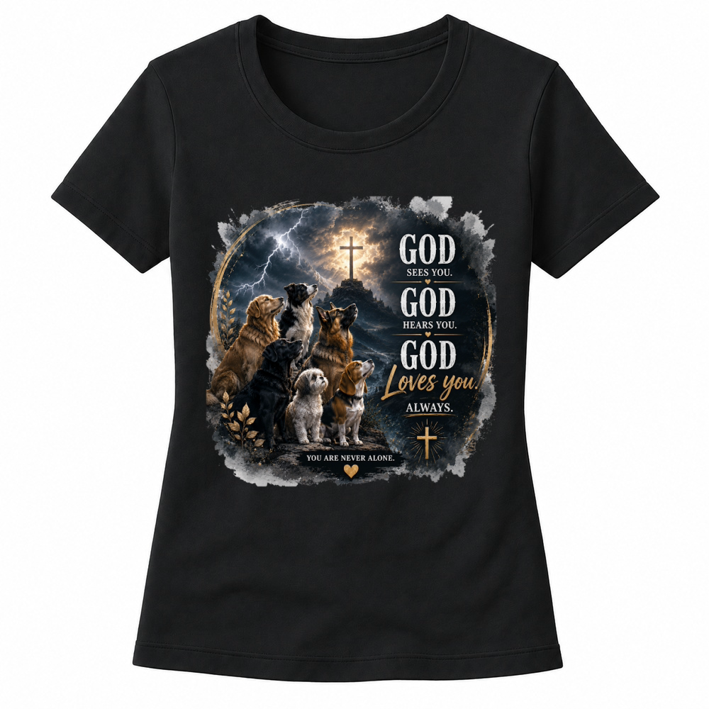 Product God Sees You Hears You Loves You Women's T-shirts