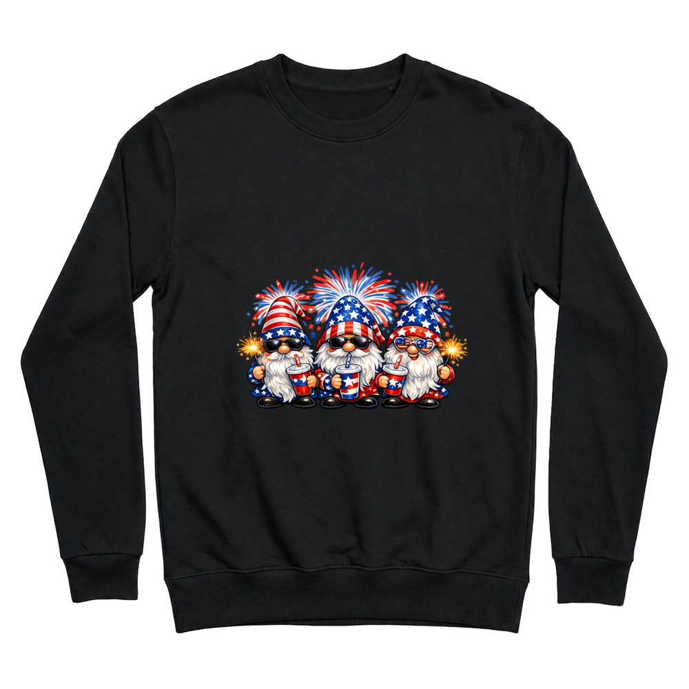 Product 4th of July Patriotic Gnome Squad Unisex Sweatshirt
