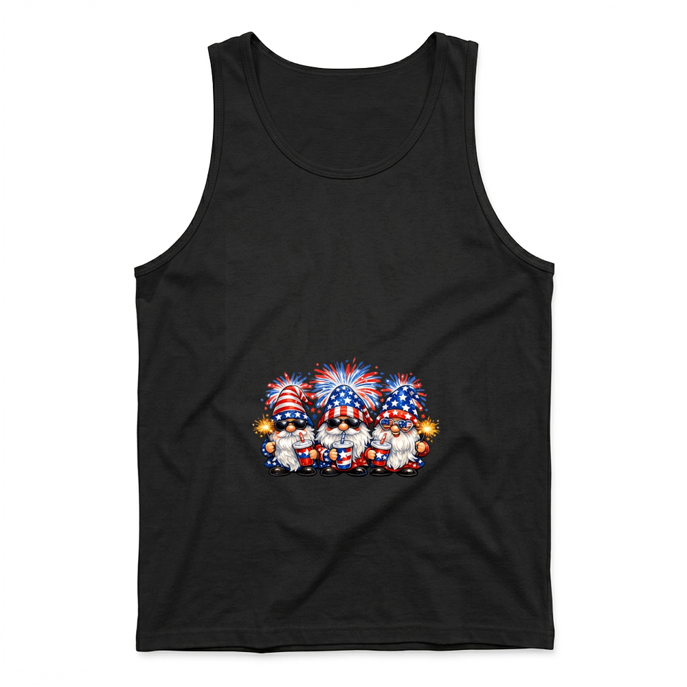 Product 4th of July Patriotic Gnome Squad Tank Top