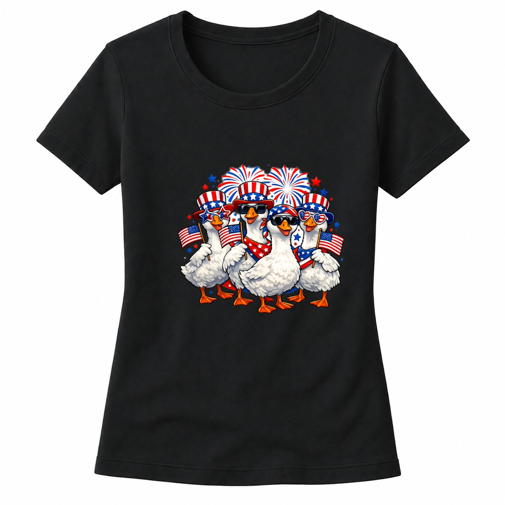Product 4th of July Patriotic Goose Squad Women's T-shirts