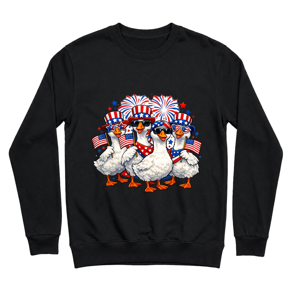 Product 4th of July Patriotic Goose Squad Unisex Sweatshirt