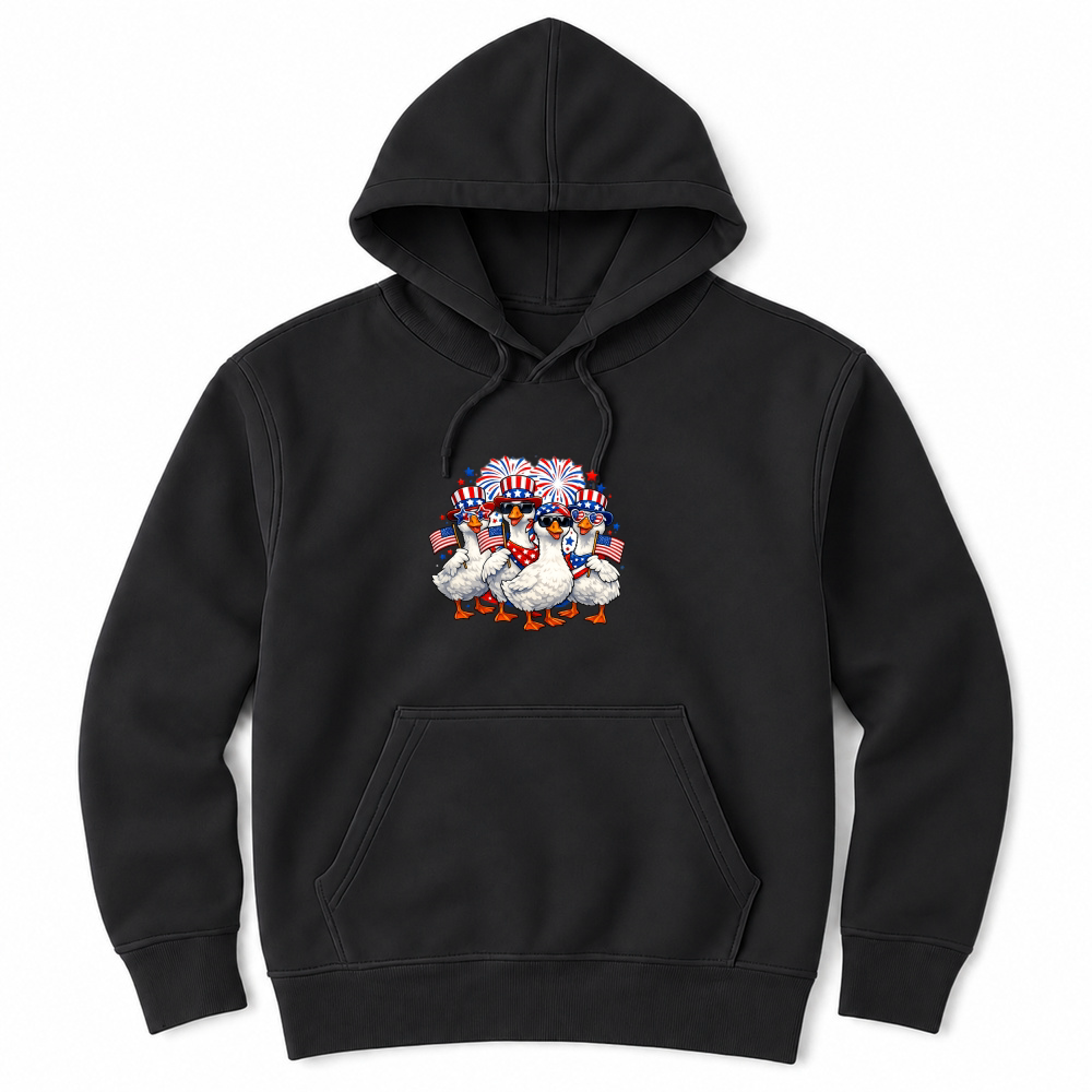 Product 4th of July Patriotic Goose Squad Unisex Hoodie