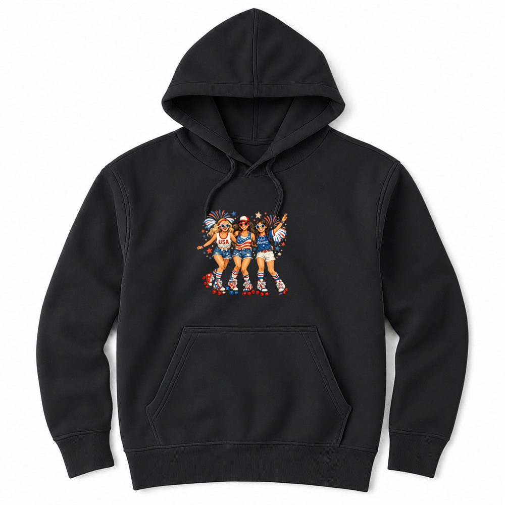 Product 4th of July Patriotic Roller Girls Unisex Hoodie