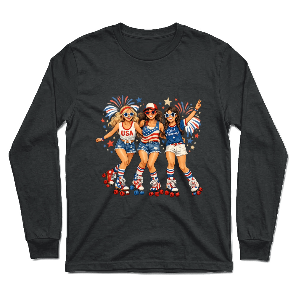 Product 4th of July Patriotic Roller Girls Unisex Longsleeve