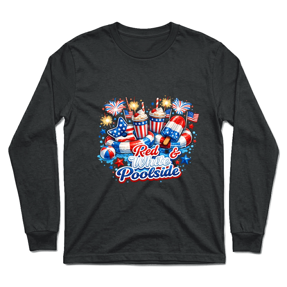 Product 4th of July Red White Poolside Patriotic Unisex Longsleeve