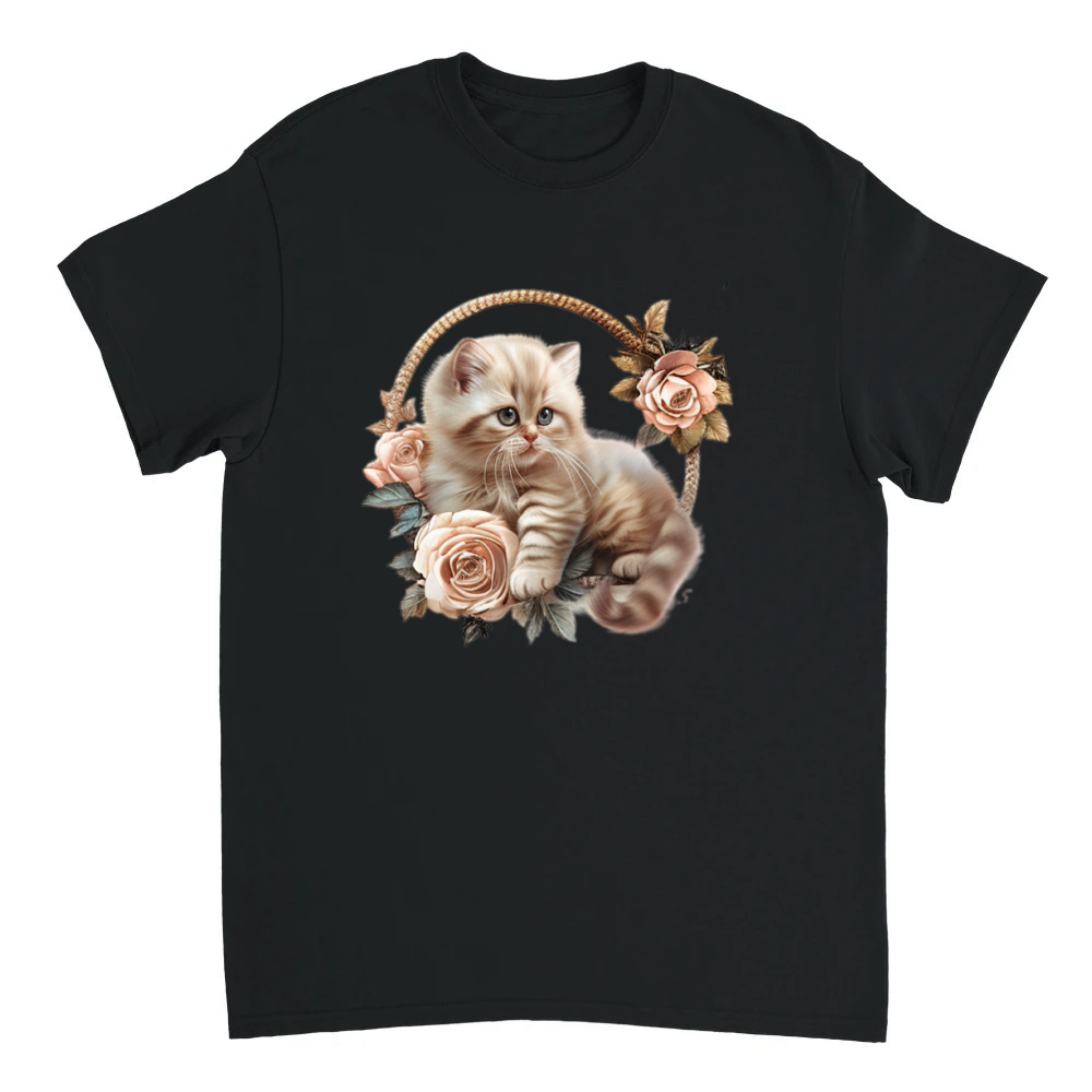 Product Kitty and Pink Roses Clipart (17) Unisex T-shirt