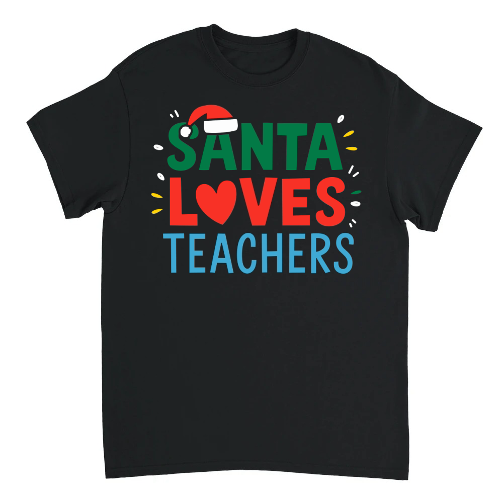 Product Santa loves teachers 10 Unisex T-shirt