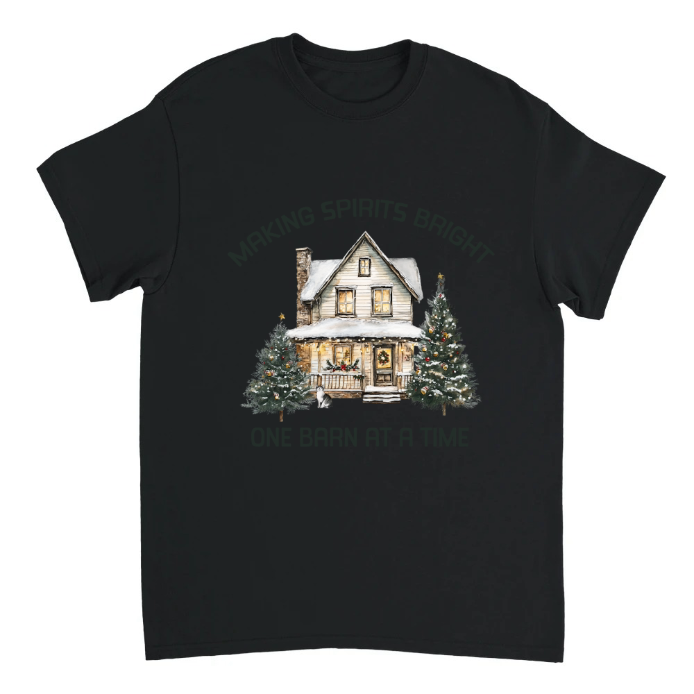 Product Making Spirits Bright, One Barn at a Time Unisex T-shirt