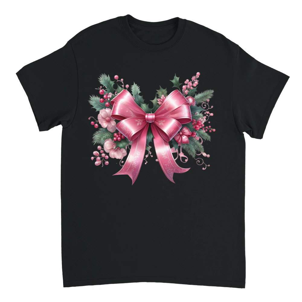 Product Christmas Pink Coquette Fancy Bow Clipart (2) Unisex T-shirt